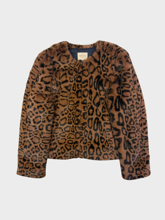Sezane Faux Fur Jacket, Size 38