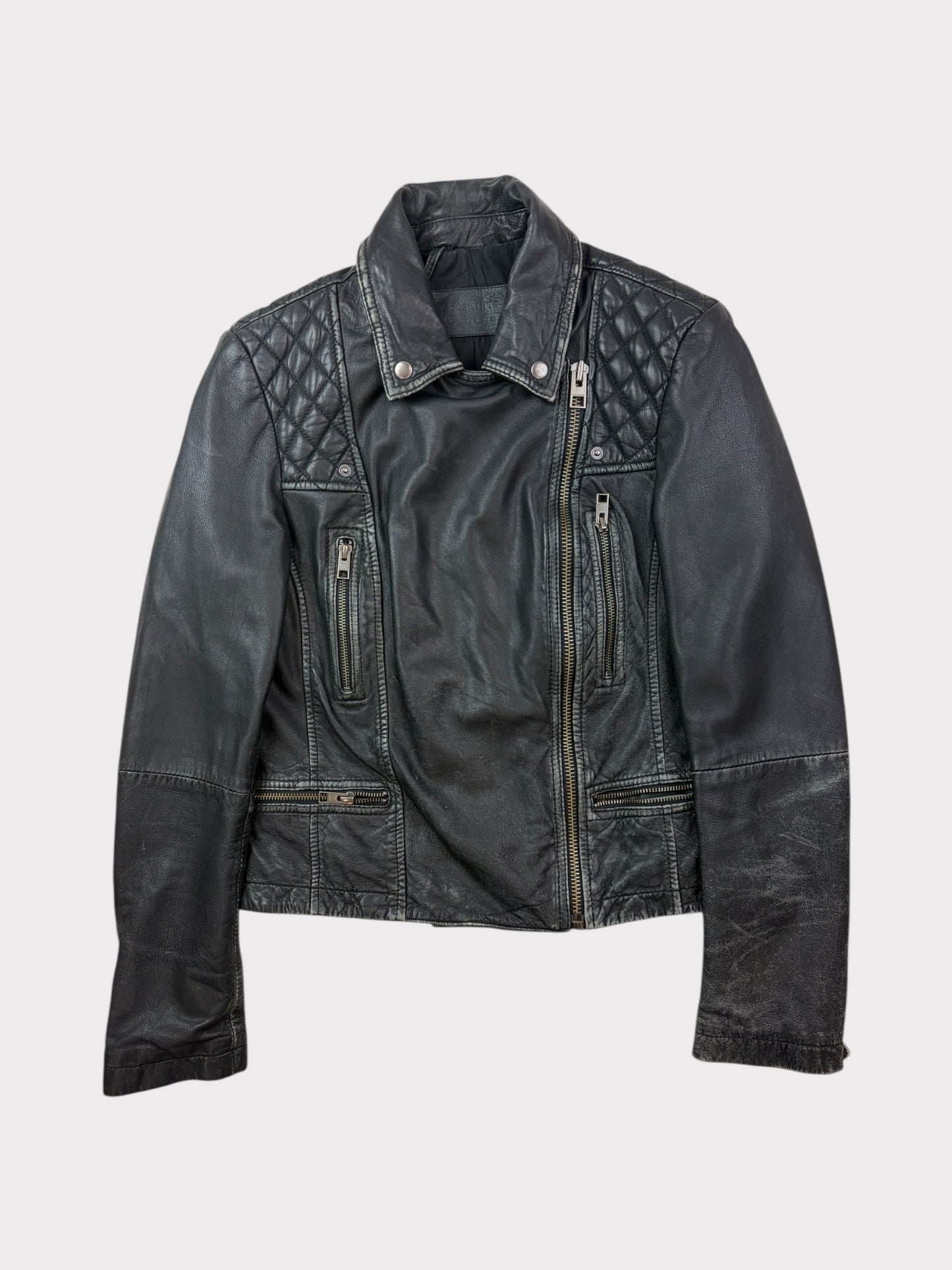 All Saints Leather Jacket, Size 10