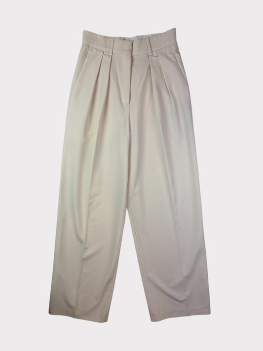 Cream Wide Leg Trousers, Fit a Size 8/10