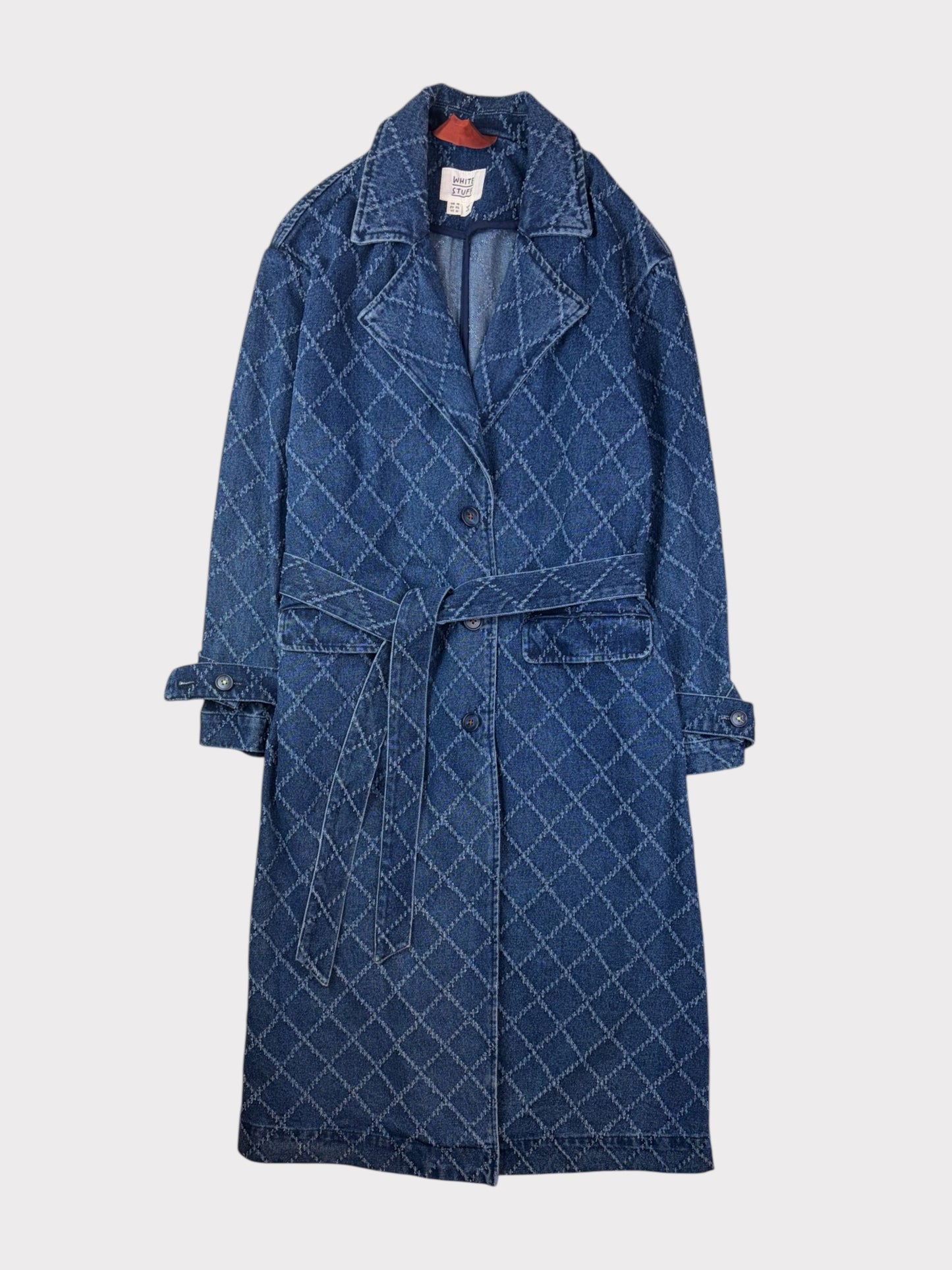 White Stuff Denim Trench Coat, Size 14