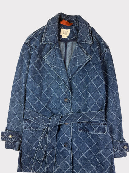 White Stuff Denim Trench Coat, Size 14