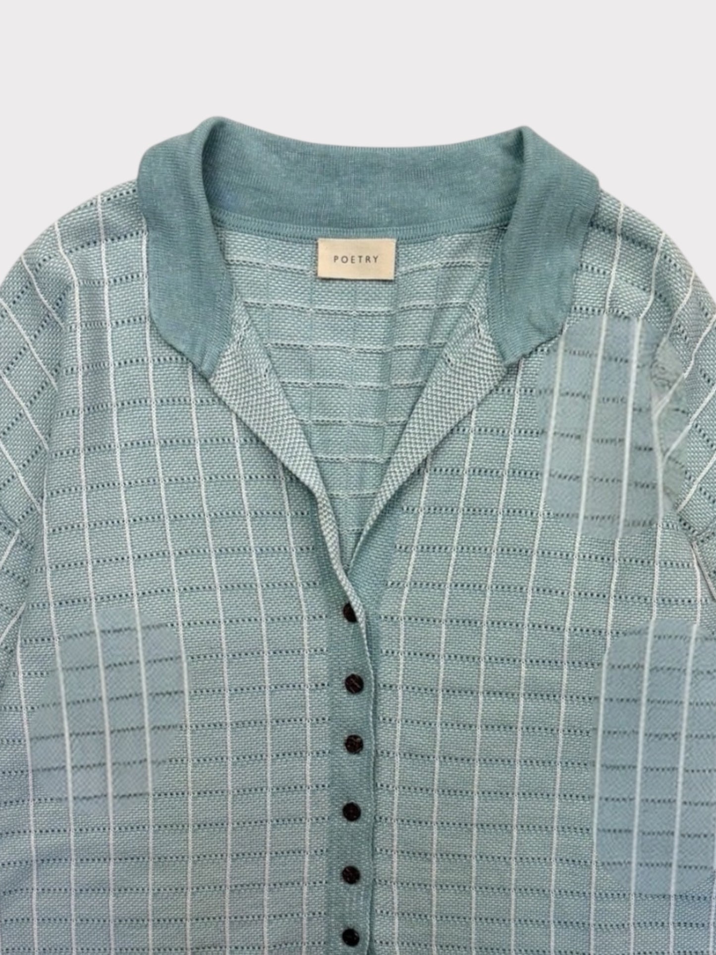 Poetry Check Stitch Top, Size 10