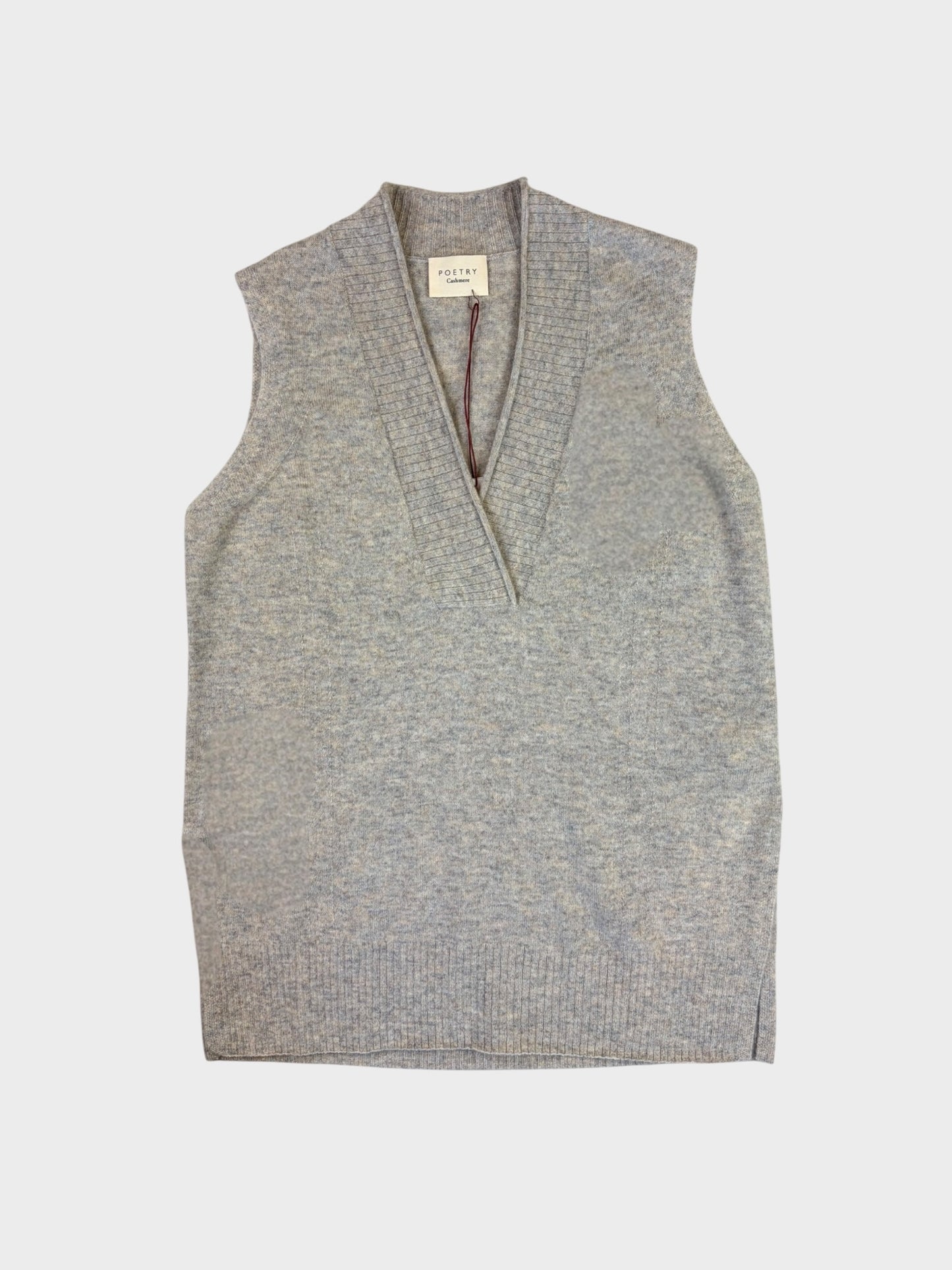 Poetry Cashmere Sleeveless V neck Sweater, Size 10, BNWT