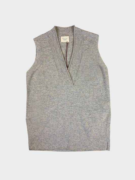 Poetry Cashmere Sleeveless V neck Sweater, Size 10, BNWT