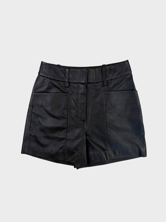 Saint + Sofia Leather Shorts, Size 8, BNWT