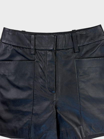Saint + Sofia Leather Shorts, Size 8, BNWT