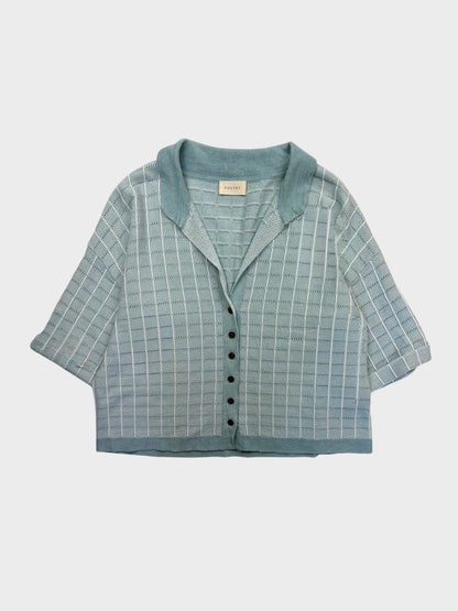 Poetry Check Stitch Top, Size 10