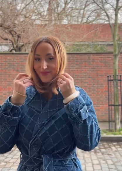 White Stuff Denim Trench Coat, Size 14