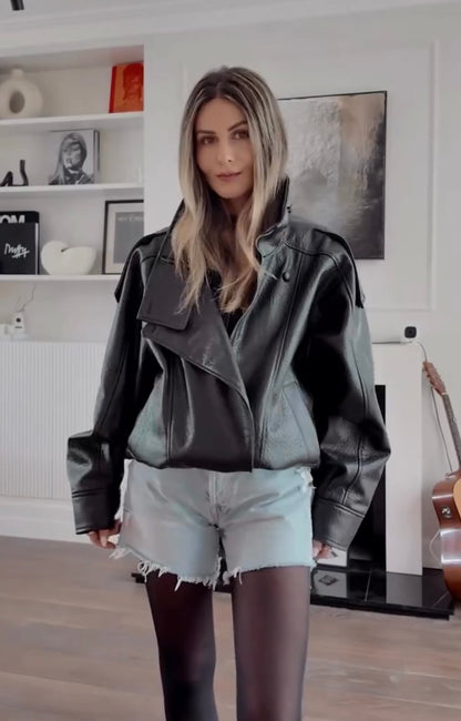 Zara Faux Leather Jacket, Size M