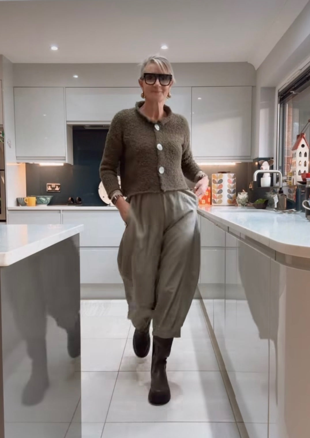 Grizas Wool/Alpaca Cardigan, Size S