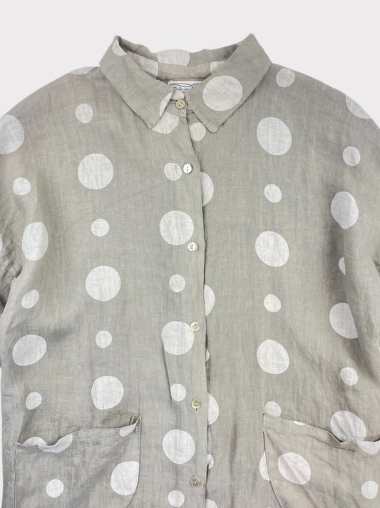 Made In Italy Linen Shirt Dress, Fits a oversized 8 or 10 or size 12 or 14