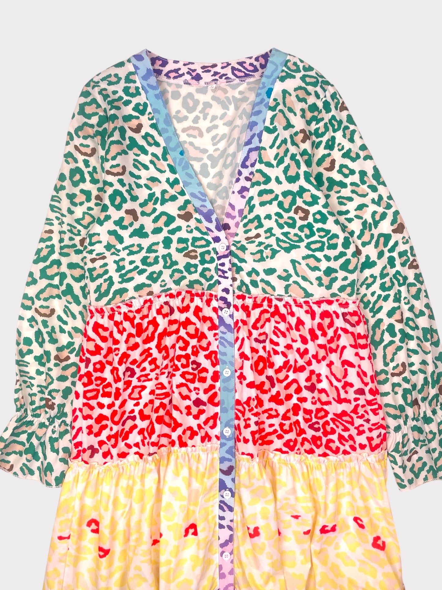 Colourful Animal Print Maxi Dress, Size S- fits a 10 fine