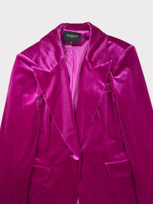 Attentif Velvet Blazer, Size 38, BNWT