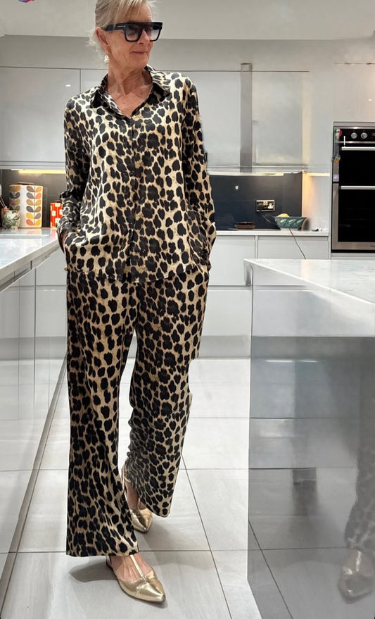 Silk Silky Co-ord, Size M Top, Size S Bottoms