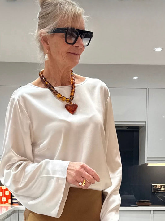 Silk Silky Top, Size M