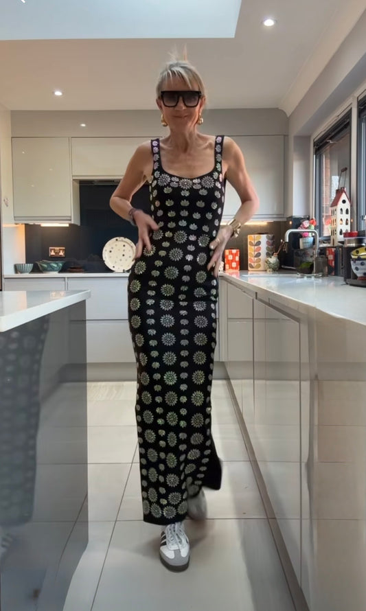 Embellished Maxi Dress, Size S