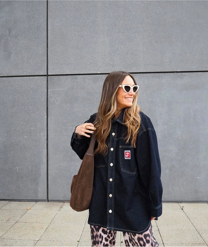Damson Madder Denim Shacket, Size 8