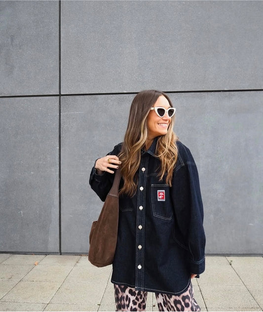 Damson Madder Denim Shacket, Size 8