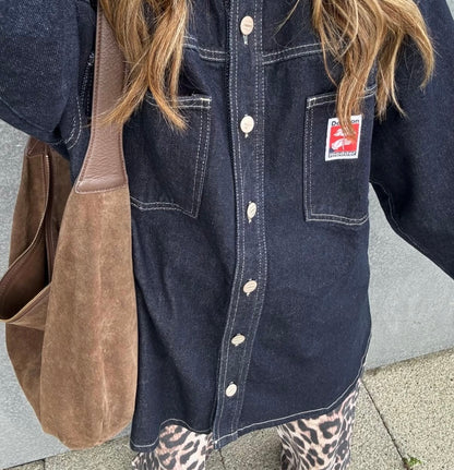 Damson Madder Denim Shacket, Size 8