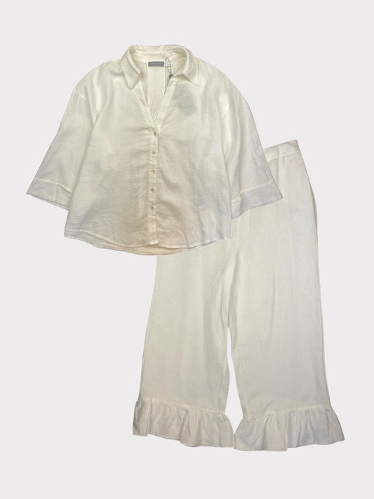 Mint Velvet Linen Co-ord, Size S Trousers & Size L Top