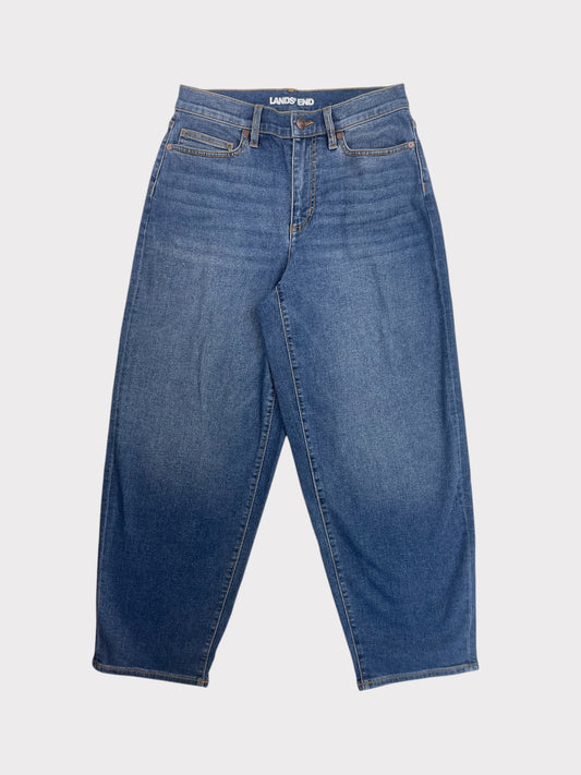 Lands' End Barrel Leg Jeans, Size 10, (RRP £75)