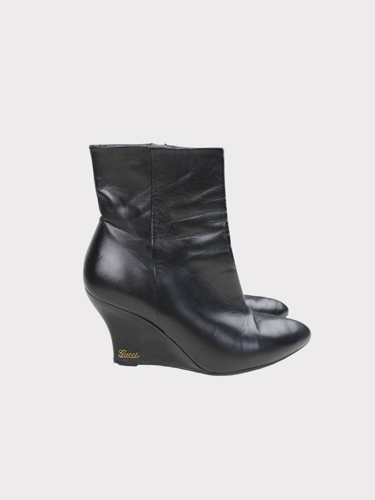 Gucci Wedge Boots, Size 39.5