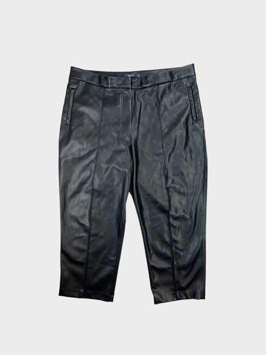 M&S Faux Leather Trousers, Size 16 S