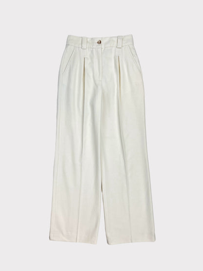 Sezane Wool Wide Leg Trousers, Size 38