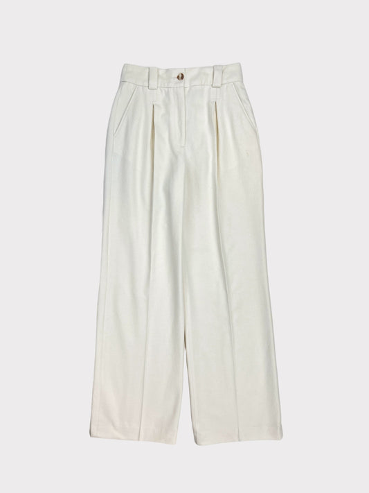 Sezane Wool Wide Leg Trousers, Size 38