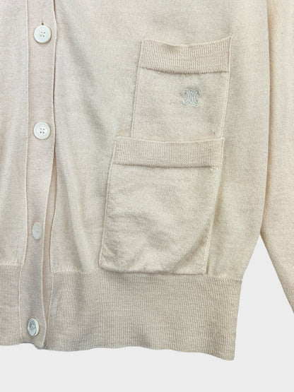 Celine Cashmere and Silk Cardigan, Size L- fits a 12 fine