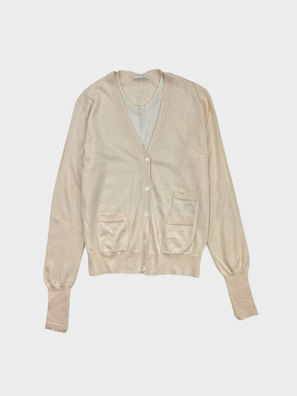 Celine Cashmere and Silk Cardigan, Size L- fits a 12 fine
