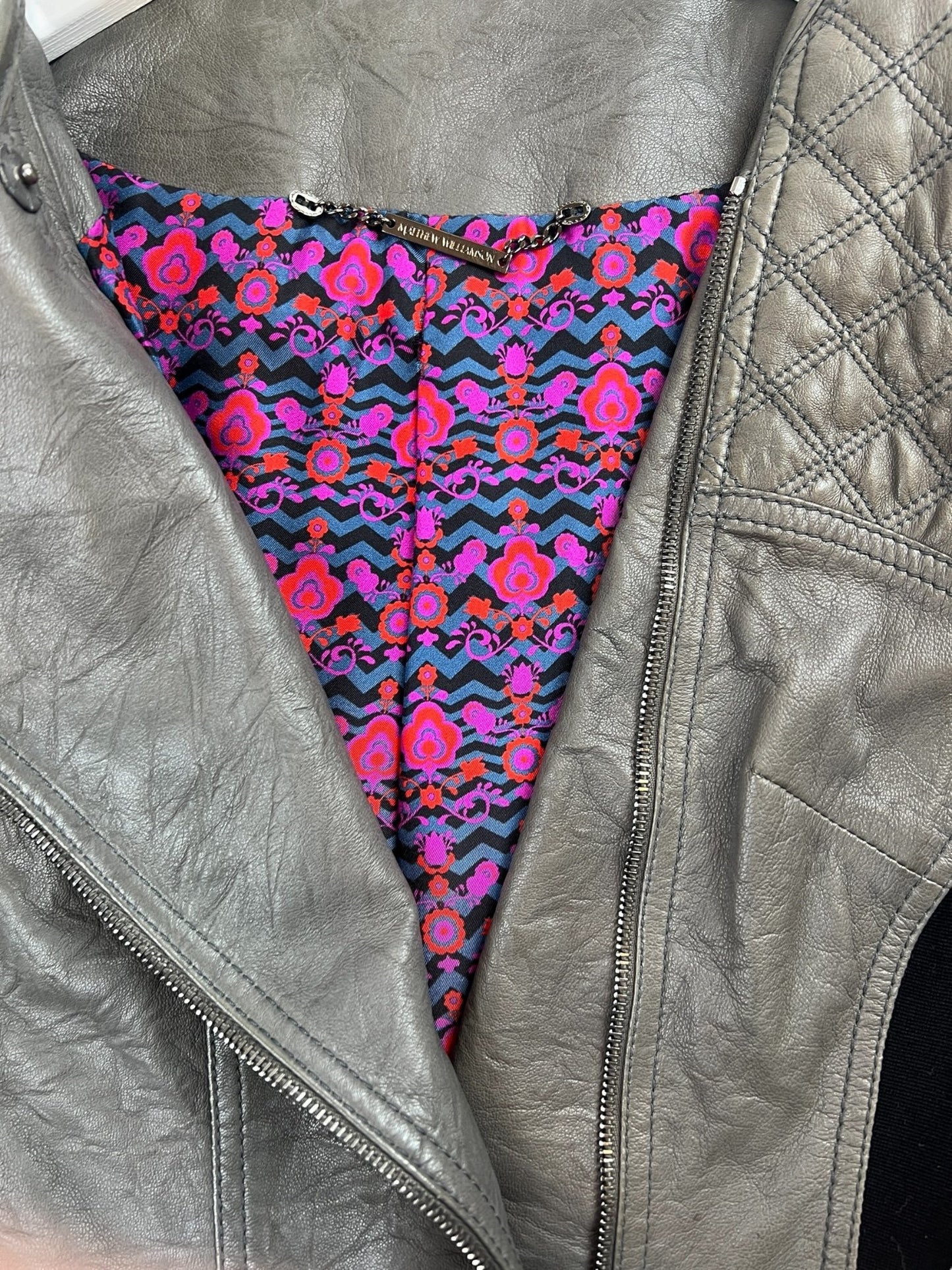 Matthew Williamson Leather Jacket, Size 12