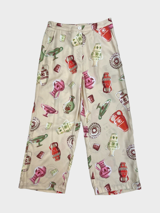 Kitri Loose Fit Satin Style Trousers, Size 10