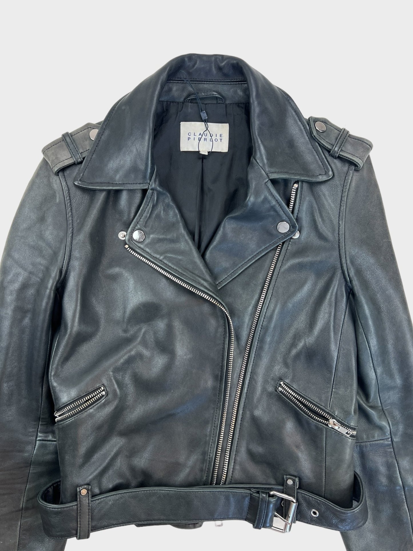Claudie Pierlot Faux Leather Jacket, Size 38