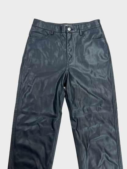 Jakke Faux Leather Straight Leg Trousers, Size M (RRP £149)