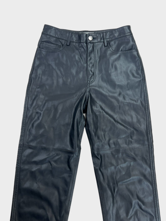 Jakke Faux Leather Straight Leg Trousers, Size M (RRP £149)