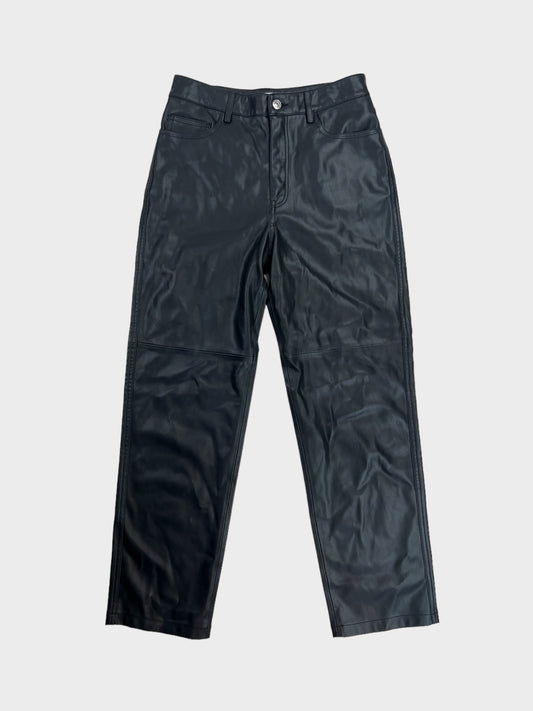 Jakke Faux Leather Straight Leg Trousers, Size M (RRP £149)