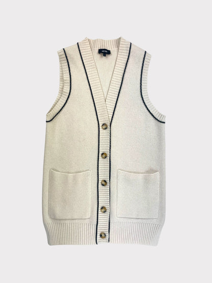 Me + Em Wool and Cashmere Waistcoat, Size S