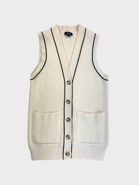 Me + Em Wool and Cashmere Waistcoat, Size S