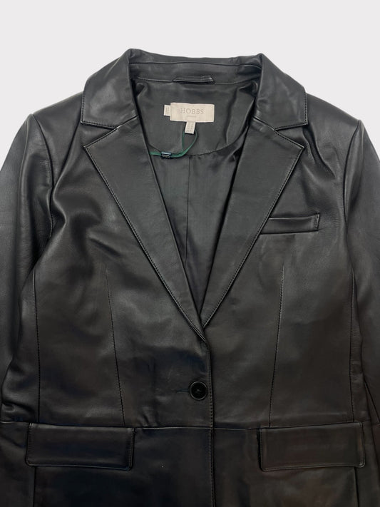 Hobbs Leather Blazer, Size 10 (RRP £329)