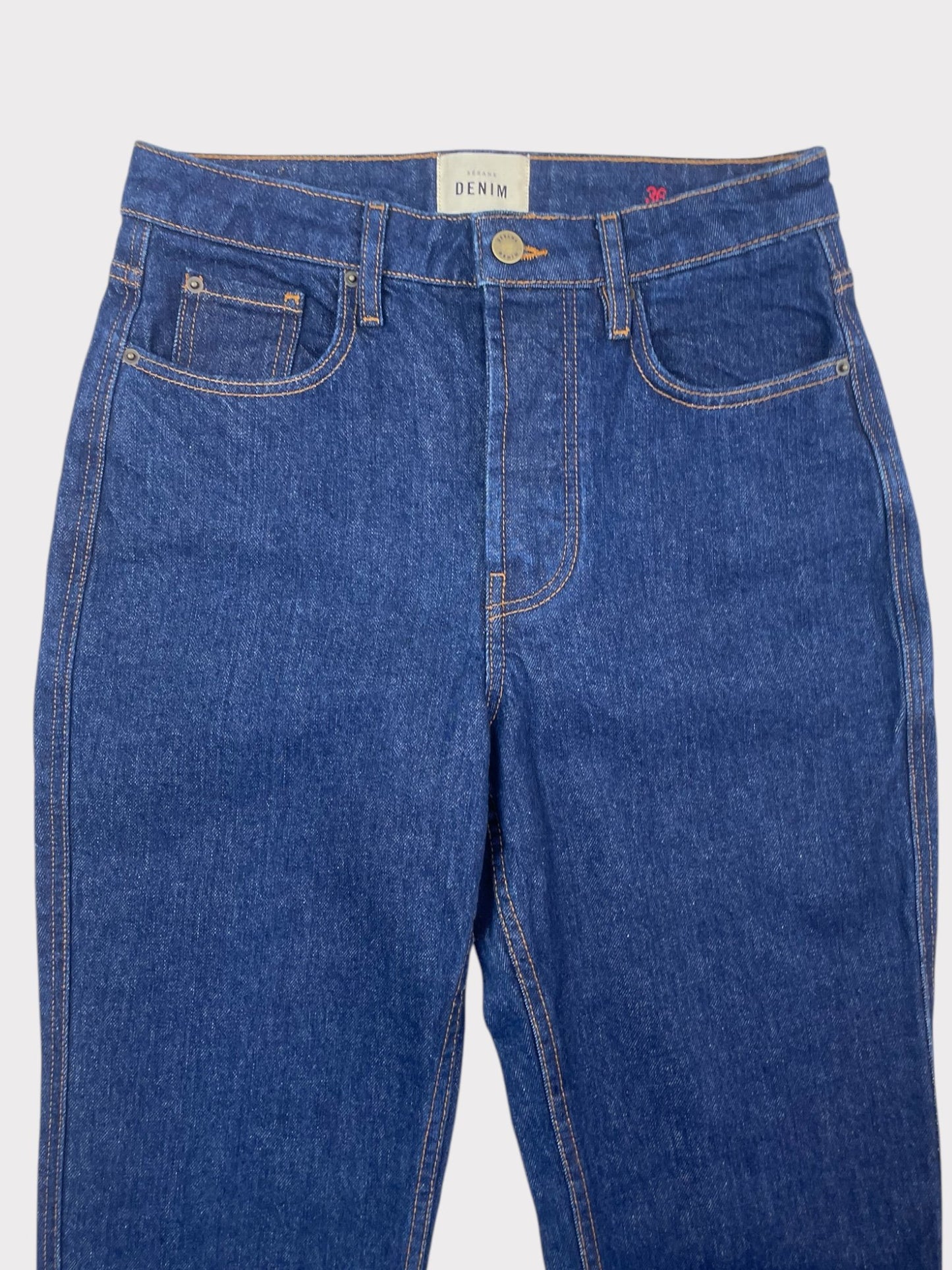 Sezane Straight Leg Jeans, Size 36