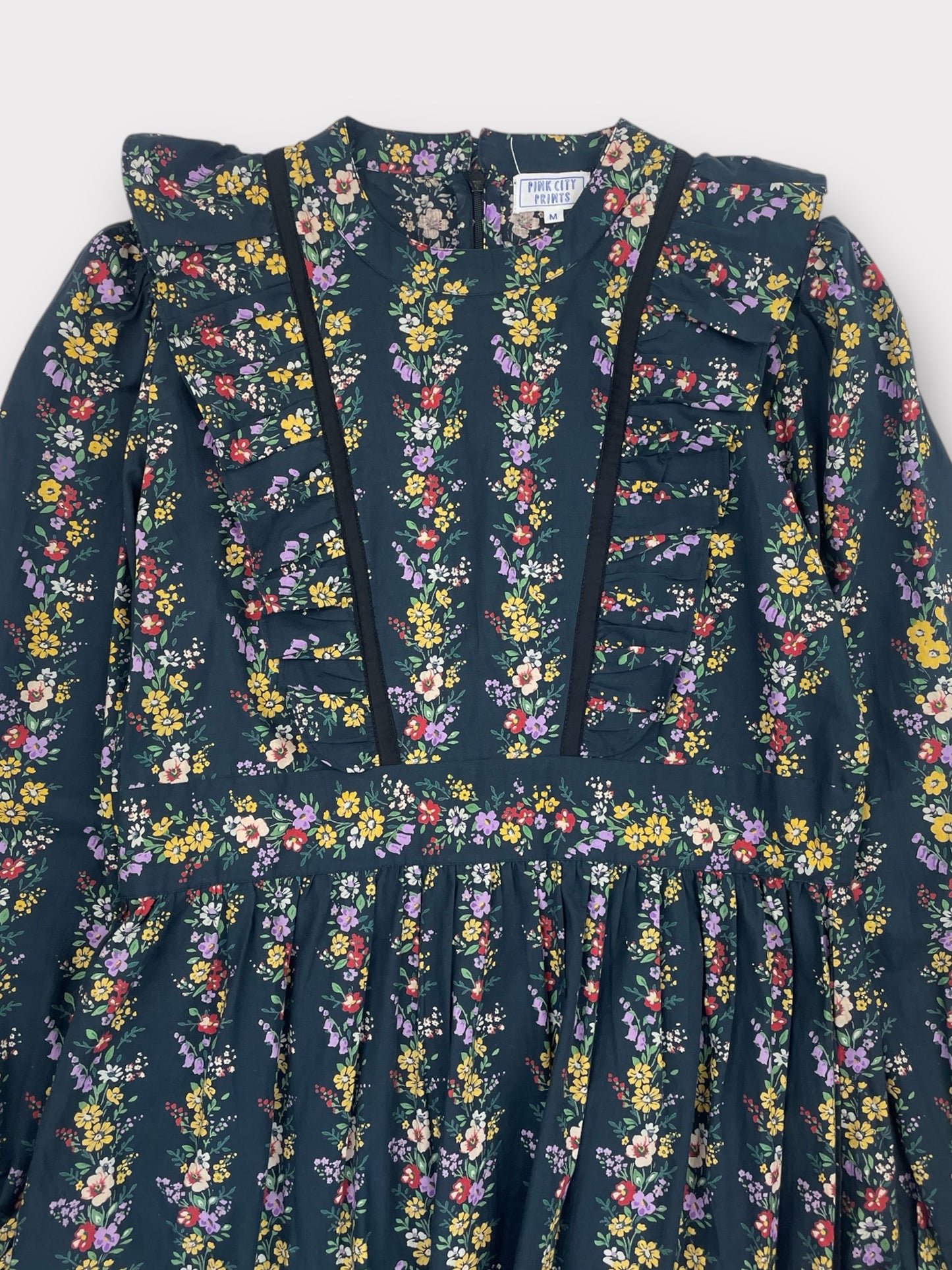Pink City Prints Dress, Size M, Fits a Size 12