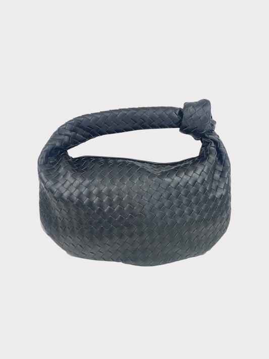 Black Woven Handbag