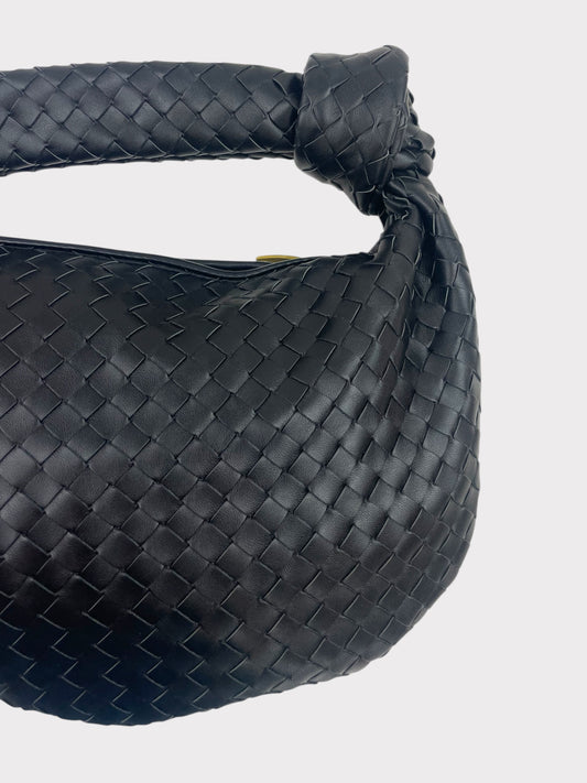 Black Woven Handbag