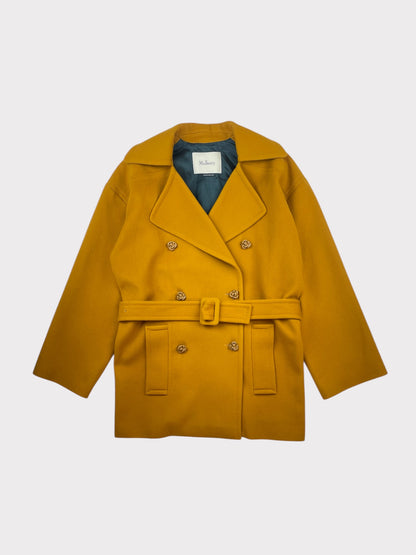 Mulberry Wool and Cashmere Coat, Size 38