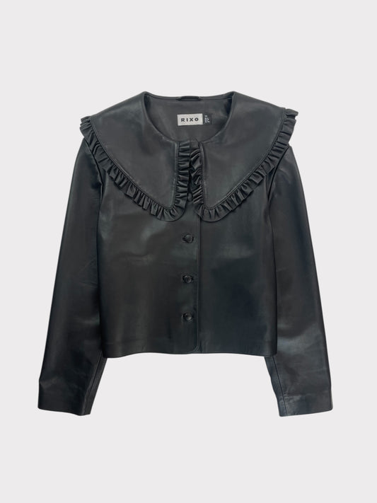 Rixo Leather Jacket, Size XXS, fits a Size 8 or 10 fine