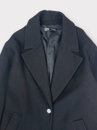 Zara Wool Blend Coat, Size L
