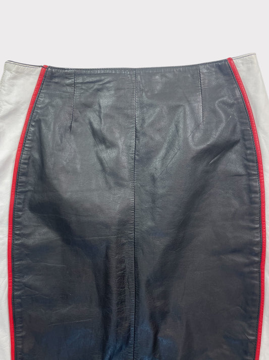 Chia Vintage Leather Skirt, Size 12