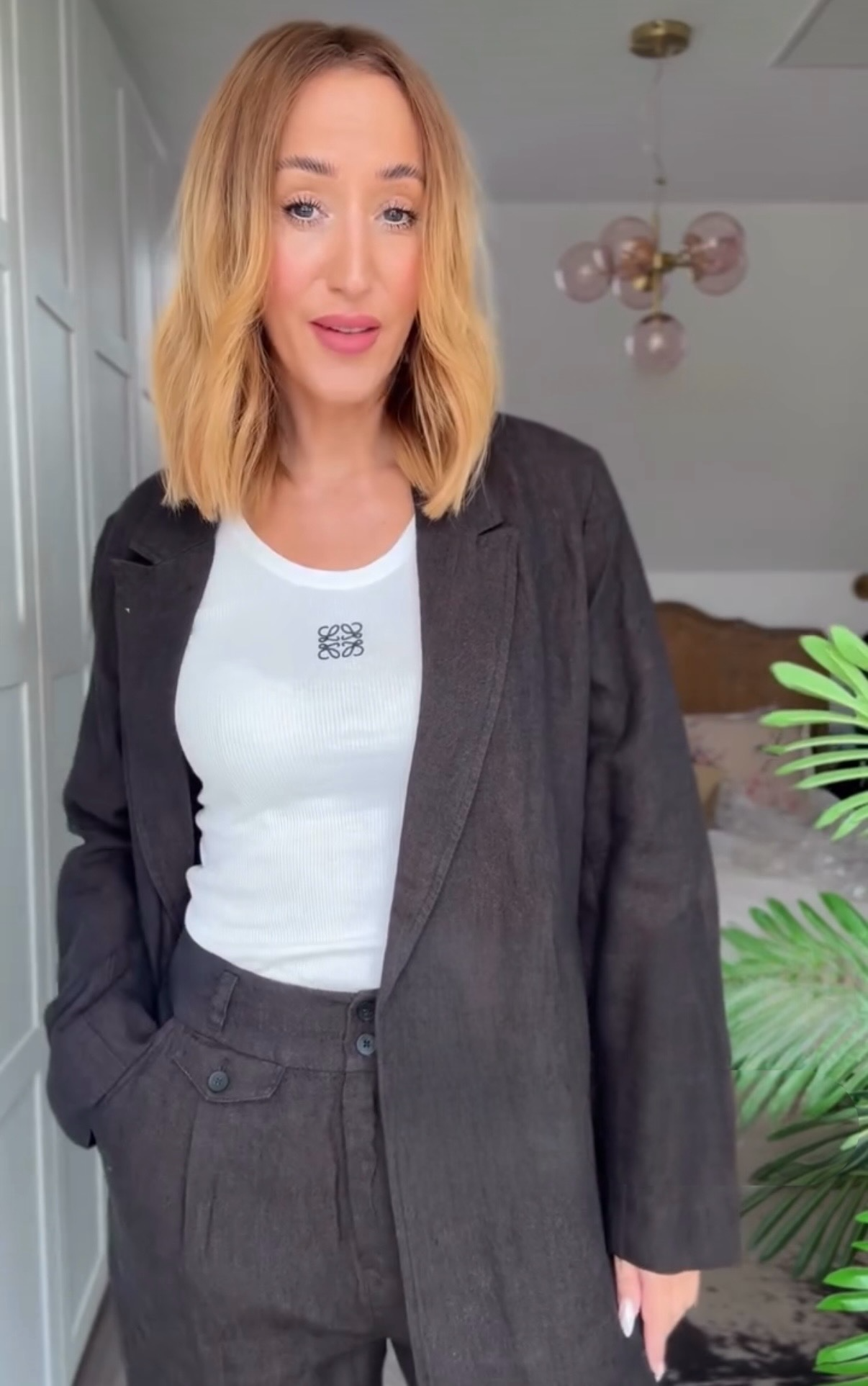 Poetry Linen Co-ord, Size 12 Jacket, Size 8 Trousers