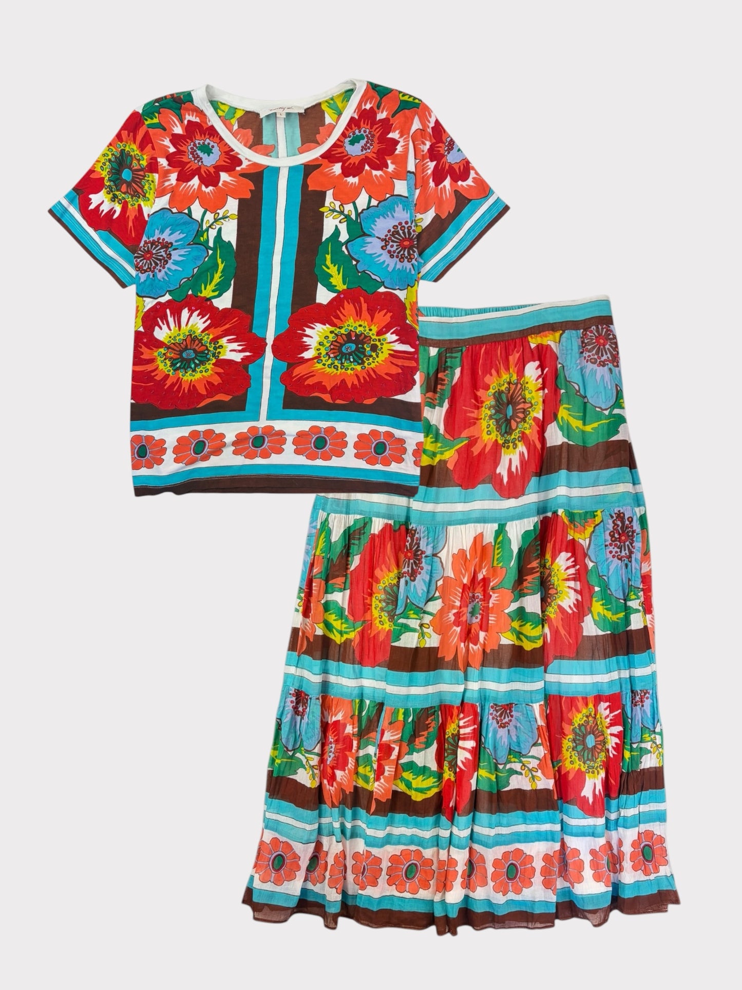 Derhy Co-Ord, Size L Top, Size 12 Skirt